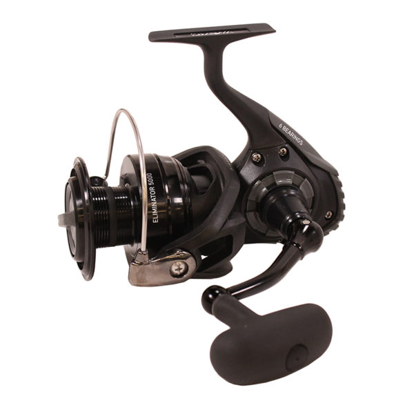 Eliminator  Spinning Reel – 5000, 5.7:1 Gear Ratio, 6 Bearings, 47.40″ Retrieve Rate, Ambidextrous