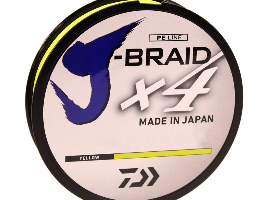 J-Braid x4 Braided Line – 300 Yards, 10 lbs, .007″ Diameter, Fluorescent Yellow