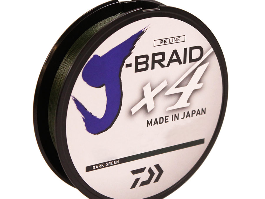 J-Braid x4 Braided Line – 150 Yards, 30 lbs, .010″ Diameter, Dark Green