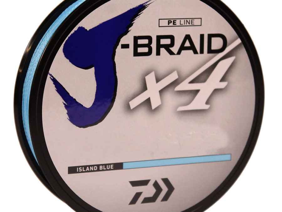J-Braid x4 Braided Line – 300 Yards, 65 lbs, .014″ Diameter, Island Blue