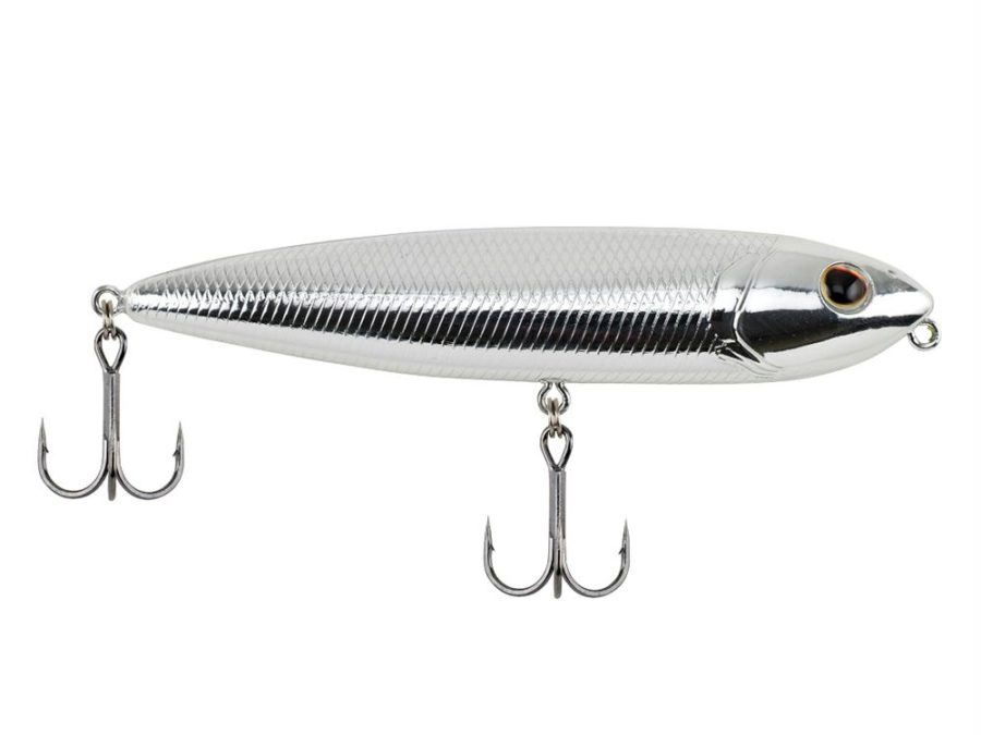 J-Walker 120 Hard Bait – 4 3-4″ Length, 2-3 oz, Topwater Depth, Chrome, Package of 1