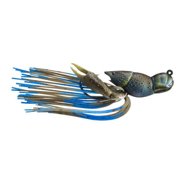CrwFsh,1 1-2",1-2oz,HB Jig,FS,Mud-Blu,2-0 CrwFsh,1 1-2″,1-2oz,HB Jig,FS,Mud-Blu,2-0